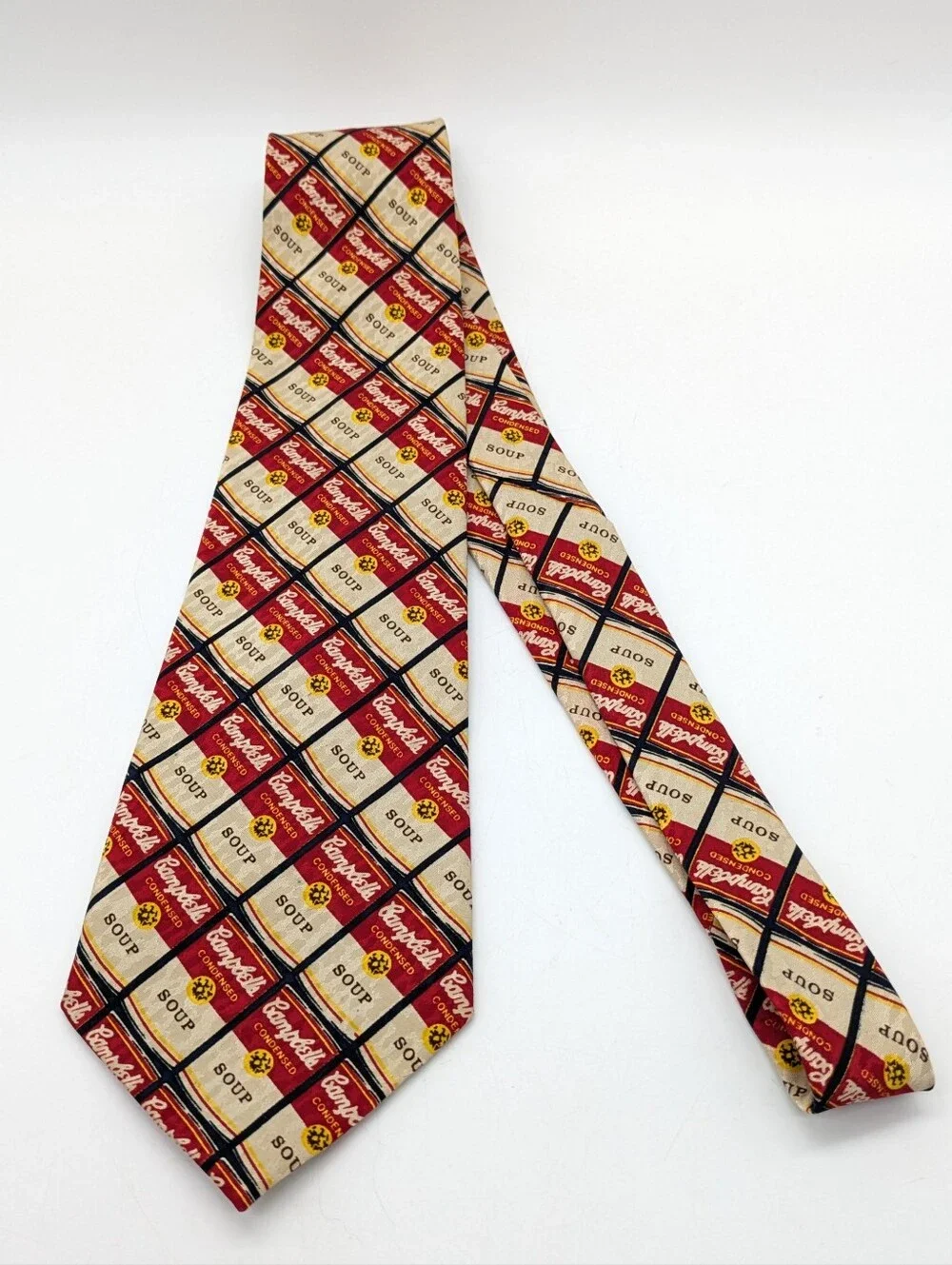 Vintage Campbell's Soup Can Red Yellow Novelty Tie